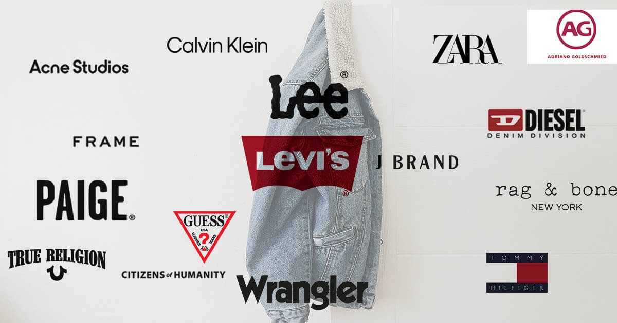 logo of different brands those are famous for denim jacket production