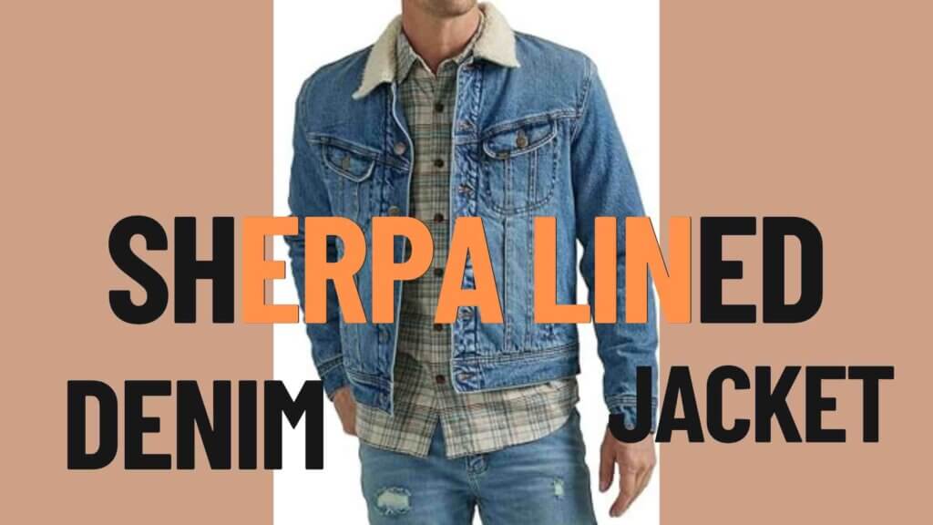 banner of a sherpa lined denim jacket
